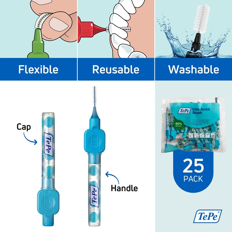 Tepe Original Interdental Brushes 0.6 mm Blue Pack of 25