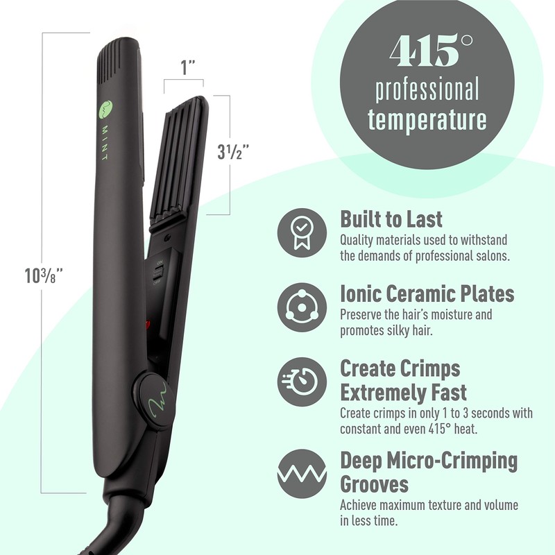 Professional Series Hair Crimper Iron 1 Inch by MINT |