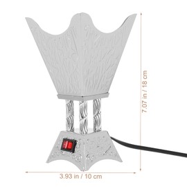 Incense Burner Charcoal Bakhoor Burner Cone Incense Holder Antique Incense Holder Muslim Alloy Censer Vintage Decor Ornament Electro-thermal Sandalwood Burner Iron UK Plug