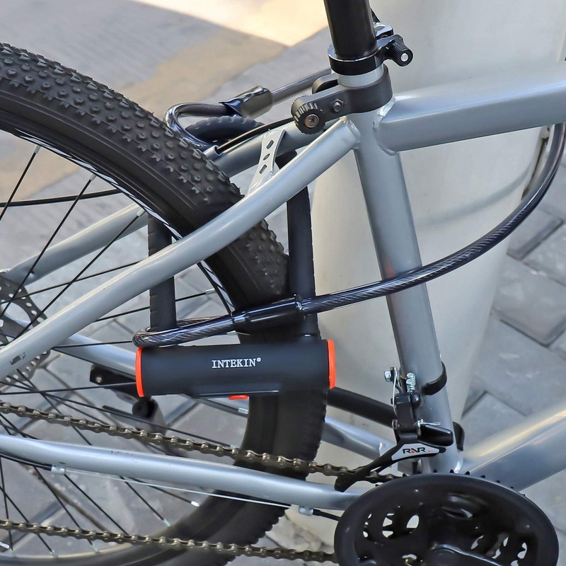 INTEKIN Bike U Lock Heavy Duty Lock, 16mm U Lock