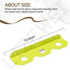 LIZEWEI 2 Pcs Metal Ry-obi 18V Battery Holder/Battery Wall Mount Rack for Ryobi 18V Bat-tery Storage with 3 Slots, Battery Mount Organizer with Screws and Dry wWall Anchors (Fruit Green)