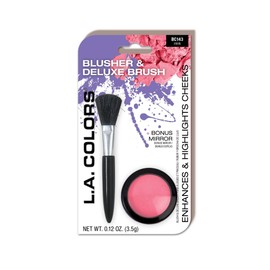 L.A. COLORS Blusher & Deluxe Brush (carded), Mink CBC143