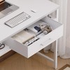 Pamray 32 Inch Small Computer Desk with Drawers for Bedroom