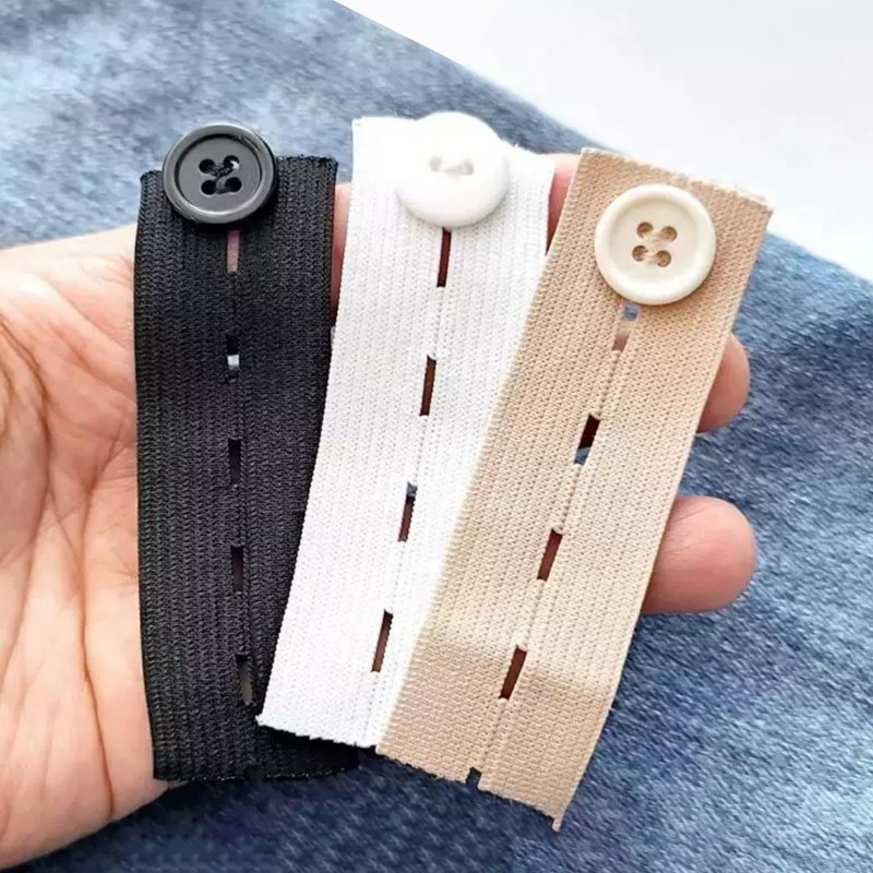 Waist Widening Adjuster, Set of 10, Adjusting Pins, Elastic Band,