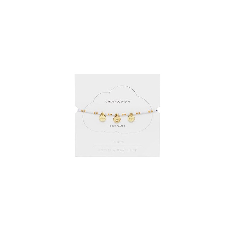 Estella Bartlett Gold Plated Shine Bright Beaded Cord Bracelet