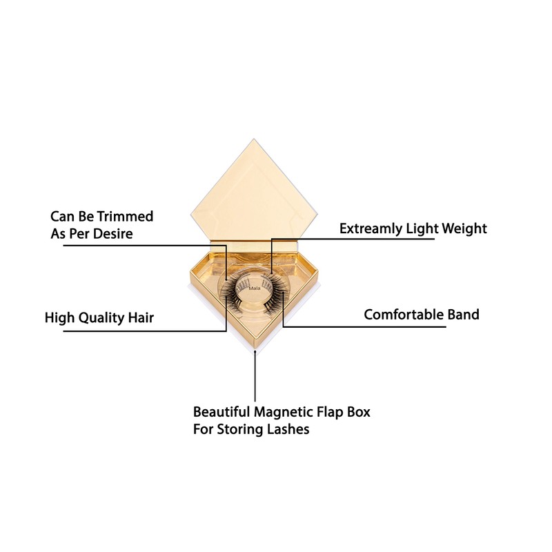 False Eyelashes, Artificial Eyelashes, Mink Lashes, Natural Look and Reusable