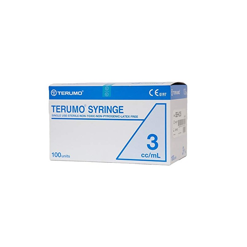 100pcs/box, 3mL Disposable Terumo Syringes Luer Slip Hypodermic without Needle