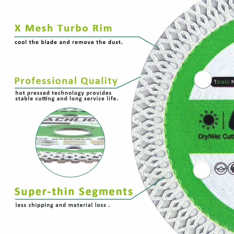 FACHLICH 3 inch Diamond Blade - Tile Cutting Disc 2pcs
