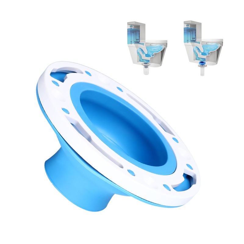 Toilet Flange Repair Kit Blue Durable Silicone ABS Easy Installation