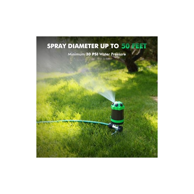 Restmo Multi-Adjustable Lawn Sprinkler with 6 Spray Modes