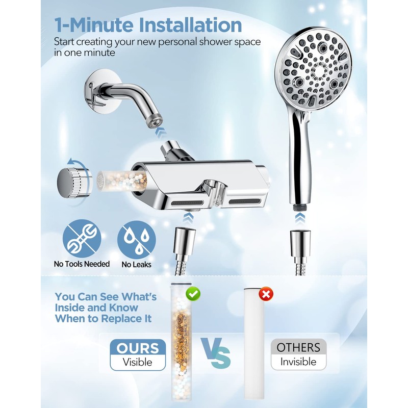 MakeFit Shower Head Filter Replacement Cartridge for MakeFit Filtered Shower