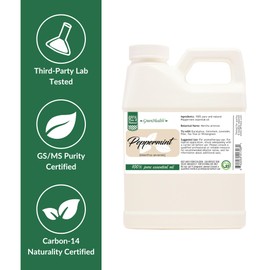 16 fl oz - Peppermint Essential Oil 100% Pure, Uncut, 16 fl oz - GreenHealth