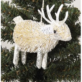 Gisela Graham bristle reindeer Christmas tree decoration