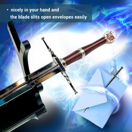 Sword from Witcher - Geralt of Riva Steel Sword Letter Opener with Stand 8.5" Miniature Sword Video Game Gift for Fans, Gamers & Collectors