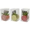 Set of 4 Decorative Tablecloth Weights with Clips - Citrus