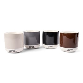 Copenhagen Design Pantone Latte Cup - Double Wall Thermo - Cappuccino Handleless Mug - 7.44oz/220ml, Black 419