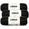 Caron Bulk Buy: Caron Simply Soft Yarn Solids (3-Pack) Black