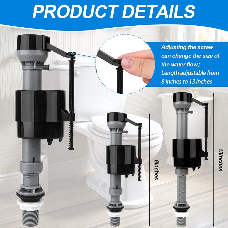 Universal Toilet Flusher Replacement Kit Toilet Flush Flapper Repair Kit