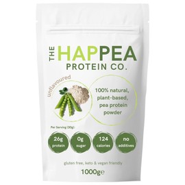 HAPPEA HAPPEA 100% Erbsenprotein Pulver - 1 kg, 85% Proteingehalt, Veganes Proteinpulver, Pflanzlich, Natrlich, Ohne Zusatzstoffe und zucker, Protein Pulver fr Muskelaufbau und Di?t
