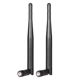 Bingfu WLAN Antenne 2,4 GHz 5 GHz 5,8 GHz 3dBi RP-SMA-Antennen-Ersatz (2 Stück) für WiFi-Router Wireless-Netzwerkkarte USB-Adapter Sicherheits-IP-Kamera Videoüberwachungsmonitor