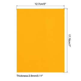 sourcing map 6 Pcs PMMA Acrylic Sheets Colored Transparent 7 x 5Inch Yellow Acrylic Sheets for DIY Projects, Art, Crafting, Laser Cutting & Engraving