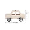 Abaodam 2PCS Unfinished Wooden Car Shaped Coin Bank DIY Craft