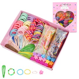 780 Pcs Cabello Pinzas Niñas Accesorios, Set para Peinado de,Pasadores y donas,Clips Hairband Sets,Poleteros suaves multicolores, Gomas elasticas Para el pelo Pequeñas gomas elásticas