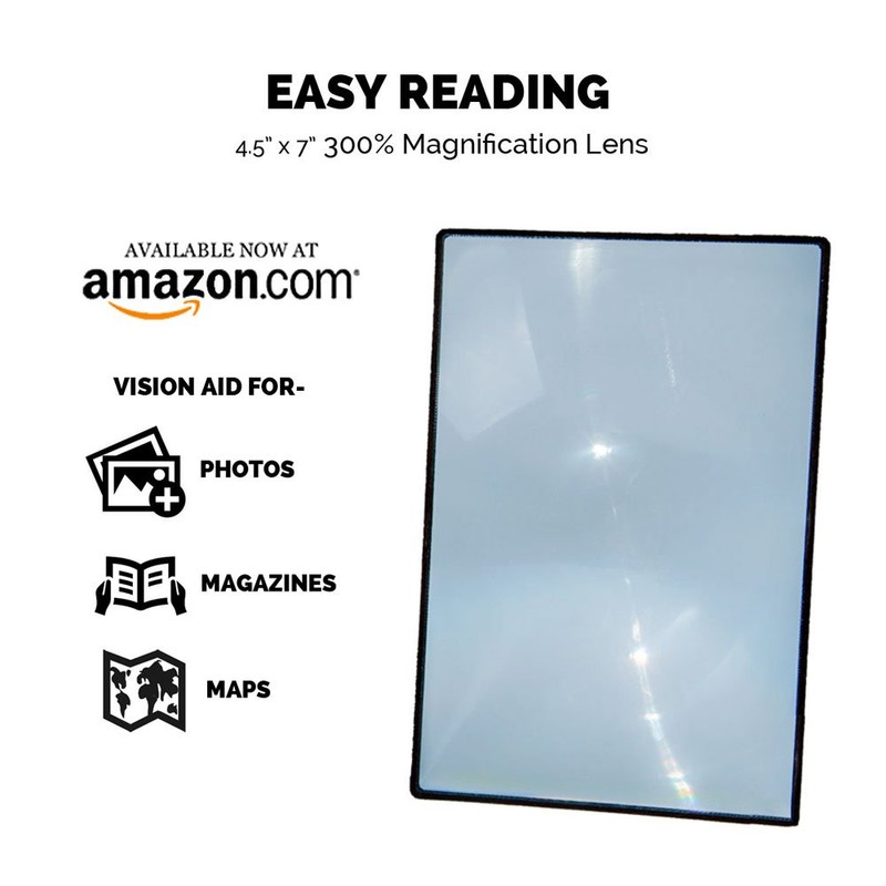 Premium 7" Page Magnifier Fresnel Lens for Reading