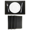 sourcing map 4 Pcs Faux Leather Placemats for Dinner Table,