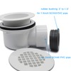 Low Profile Shower Drain, 1.5" Side Outlet Drain Assembly with