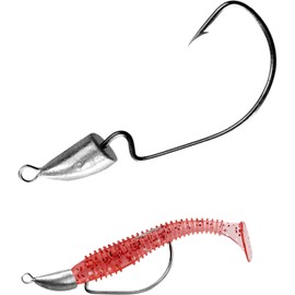 thkfish Bullet Jig Heads Swimbait Hooks Bass Fishing Texas Rig Hook Saltwater Freshwater Offset Weighted Hook Weedless 3/0 10g 10pcs