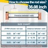 Black Shower Curtain Rod 36-98 Inch(3-8.17ft) Never Rust Non Slip