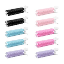 Bojueshaw 10pcs Fringe Styling Clip,No-Mark Hair Clips,Portable Volumising Hair Root Clips for DIY Hairs Curler Styling(5 Colours)
