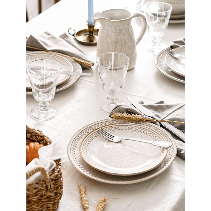 LE TAUCI Plates and Bowls Sets for 4, 12 Piece