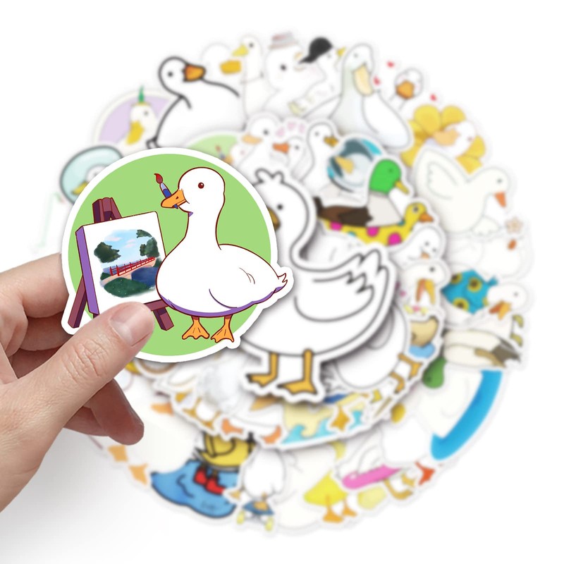 Duck Sticker Set 50 Pieces Cute Decoration for Car Laptop