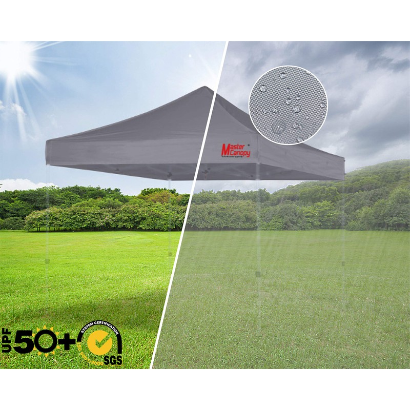 MASTERCANOPY Replacement Pop Up Canopy Top (10x10, Gray)
