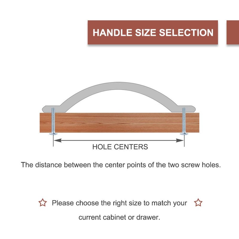 Goldenwarm 25pcs Brushed Brass Kitchen Cabinet Hardware Handle 1/2" Diameter