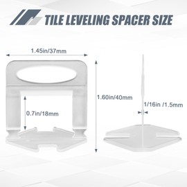 Storystore Tile Leveling System - 1000 Piece Tile Leveling Clips 1/16", Tiles Spacers Leveling System DIY for Professional Ceramic Tile and Stone Installation