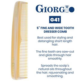 Giorgio Beard Combs Set - Handmade Ivory Beard Combs Kit for Facial Grooming - Includes Fine and Wide Tooth Pocket Dresser Comb + Fine Tooth Straightening and Mini Mustache Comb