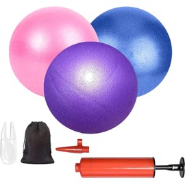 Venbytech for 3Pcs Mini Exercise Yoga Ball, 6 Inch Small 6 inch, Purple/Blue/Pink