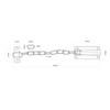 UAP Black Iron Hardware Door Chain - Sliding Door Chain