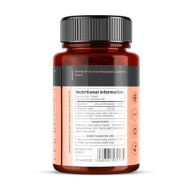 Pureclinica Triple Strength Hyaluronic Acid Supplement C 300mg Per Tablet | 180 Tablets | 6 Months Supply.