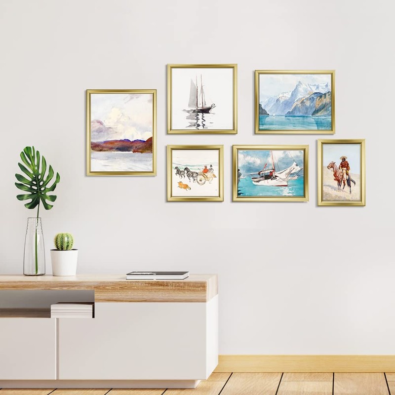 LaVie Home 5x7 Picture Frames (6 Pc, Gold) Simple Designed