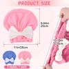 2 toallas de pelo para mujer, gorras de microfibra suave