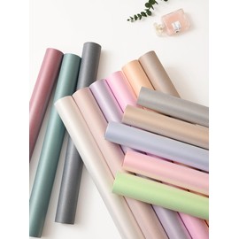 LWFyyds Flower Wrapping Paper, Waterproof Flower Wrapping Paper, Korean Flower Wrapping Paper Roll, for DIY Crafts Wrapping Flower Bouquet Valentine's Day Wedding Gift (Champagne Pink)