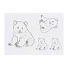 4 x 'Bear Cub Sitting' Temporary Tattoos - Water Resistant,
