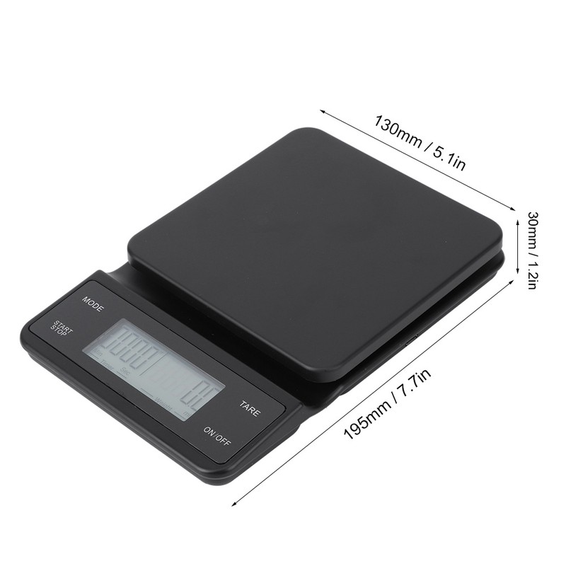3kg/0.1g Electronic LCD Digital Kitchen Food Scale Drip Coffee Weighing