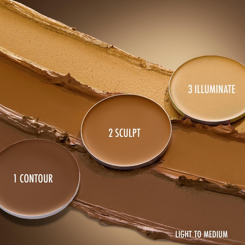 Black Radiance True Complexion Paleta de contorno de crema, Light
