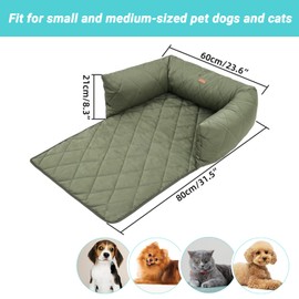 Pet Sofa Bed for Dogs and Cats, Non-Slip Couch Mat for Dogs, Comfortable Pet Cushion for Small & Medium Dogs, Furniture Protector for Sofa, Dog Bed Couch Cover, Cat Couch Bed Mat -Pink