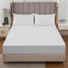 Soifox Double Fitted Sheets 40 cm Extra Deep Pocket White